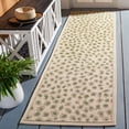 thumbnail image 1 of Safavieh Courtyard Camille Spotted Indoor/Outdoor Runner Rug, Beige/Green, 2'3" x 8', 1 of 9