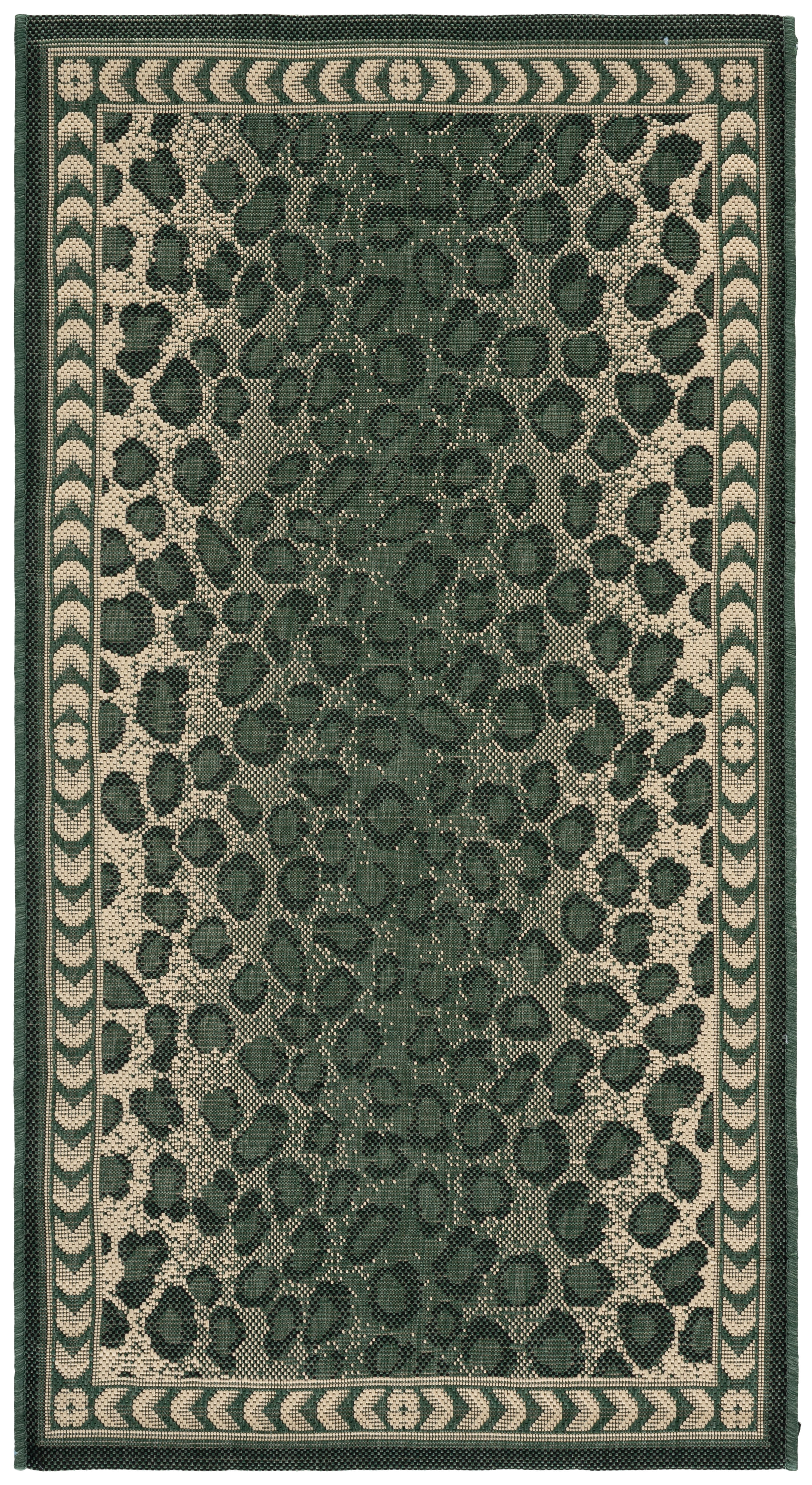 Safavieh Courtyard Candace Spotted Indoor/Outdoor Area Rug, Dark Green ...