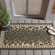 Safavieh Courtyard Candace Spotted Indoor/Outdoor Area Rug, Dark Green/Ivory, 2' x 3'7"