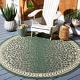 thumbnail image 1 of Safavieh Courtyard Candace Spotted Indoor/Outdoor Area Rug, Dark Green/Ivory, 6'7" x 6'7" Round, 1 of 9