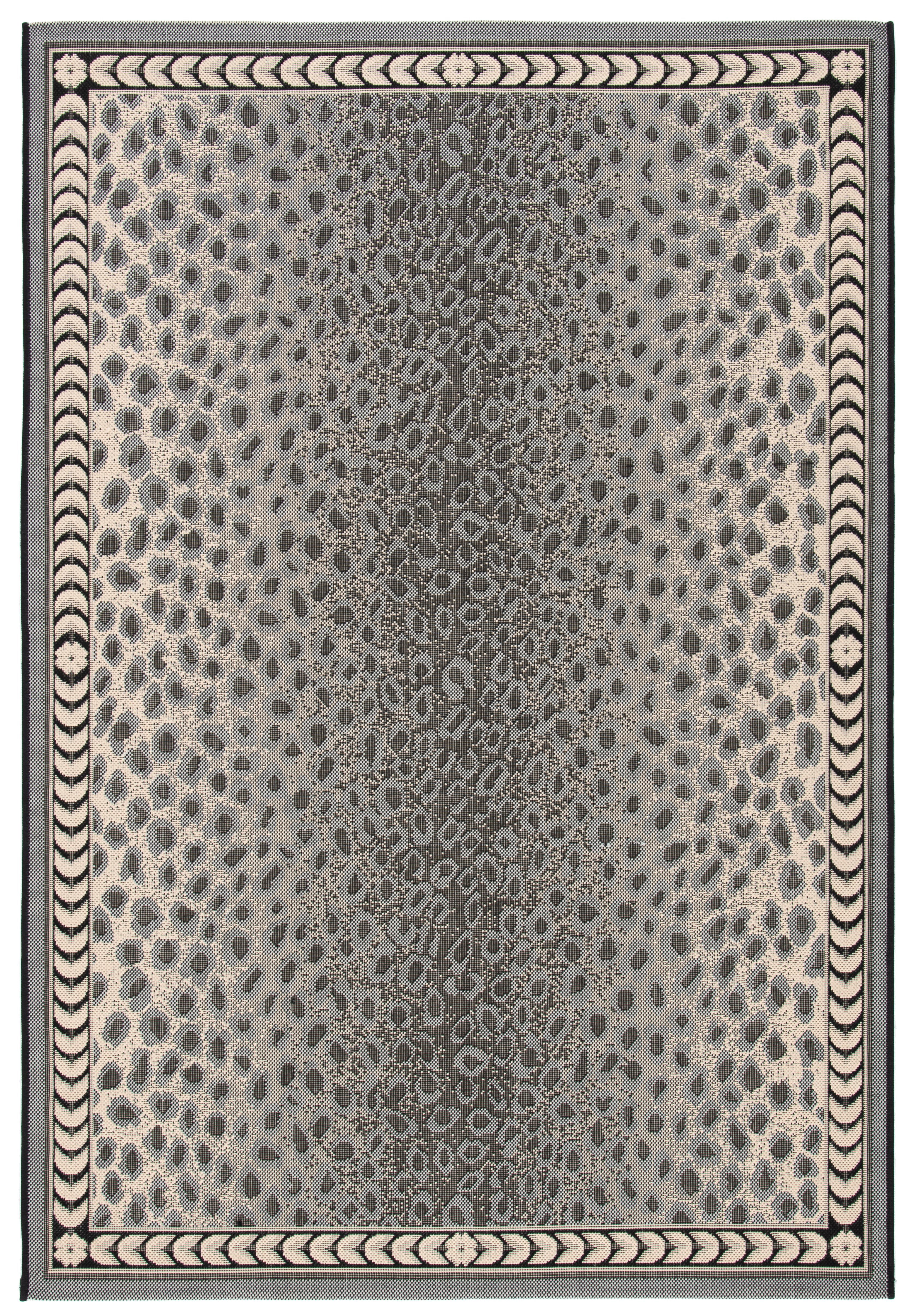 Safavieh Courtyard Candace Spotted Indoor/Outdoor Area Rug, Gray/Black, 6'7" x 9'6"