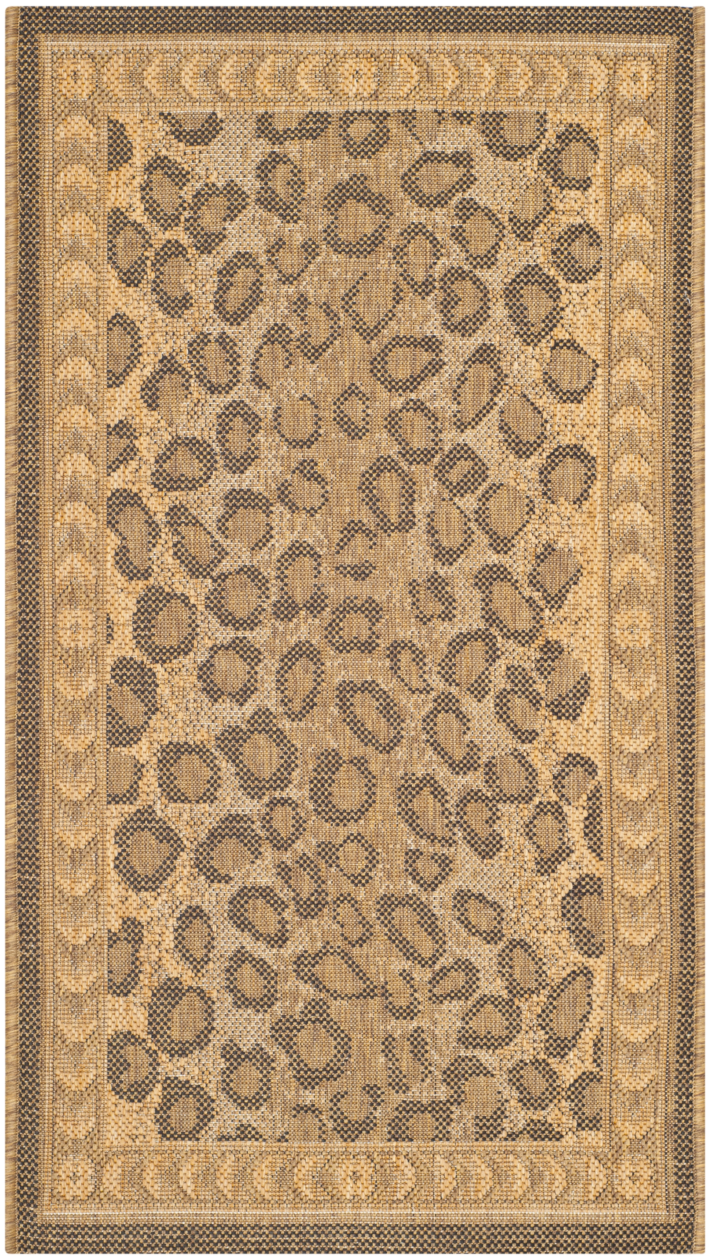 Safavieh Courtyard Candace Spotted Indoor/Outdoor Area Rug, Natural/Gold, 2' x 3'7"