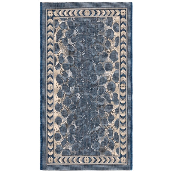 Safavieh Courtyard Candace Spotted Indoor/Outdoor Area Rug, Navy/Beige, 2' x 3'7"
