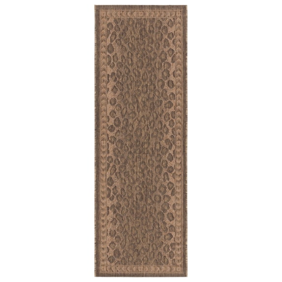 Safavieh Courtyard Candace Spotted Indoor/Outdoor Runner Rug, Natural/Gold, 2'3" x 5'