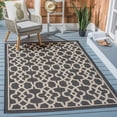 thumbnail image 1 of Safavieh Courtyard Carlos Oriental Indoor/Outdoor Area Rug, Black/Beige, 6'7" x 9'6", 1 of 8