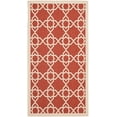 thumbnail image 1 of SAFAVIEH Courtyard Carol Geometric Indoor/Outdoor Area Rug, 2'7" x 5', Red/Beige, 1 of 4