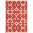 thumbnail image 1 of SAFAVIEH Courtyard Carol Geometric Indoor/Outdoor Area Rug, 4' x 5'7", Red/Beige, 1 of 4
