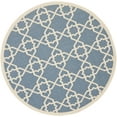 thumbnail image 1 of SAFAVIEH Courtyard Carol Geometric Indoor/Outdoor Area Rug, 5'3" x 5'3" Round, Blue/Beige, 1 of 8