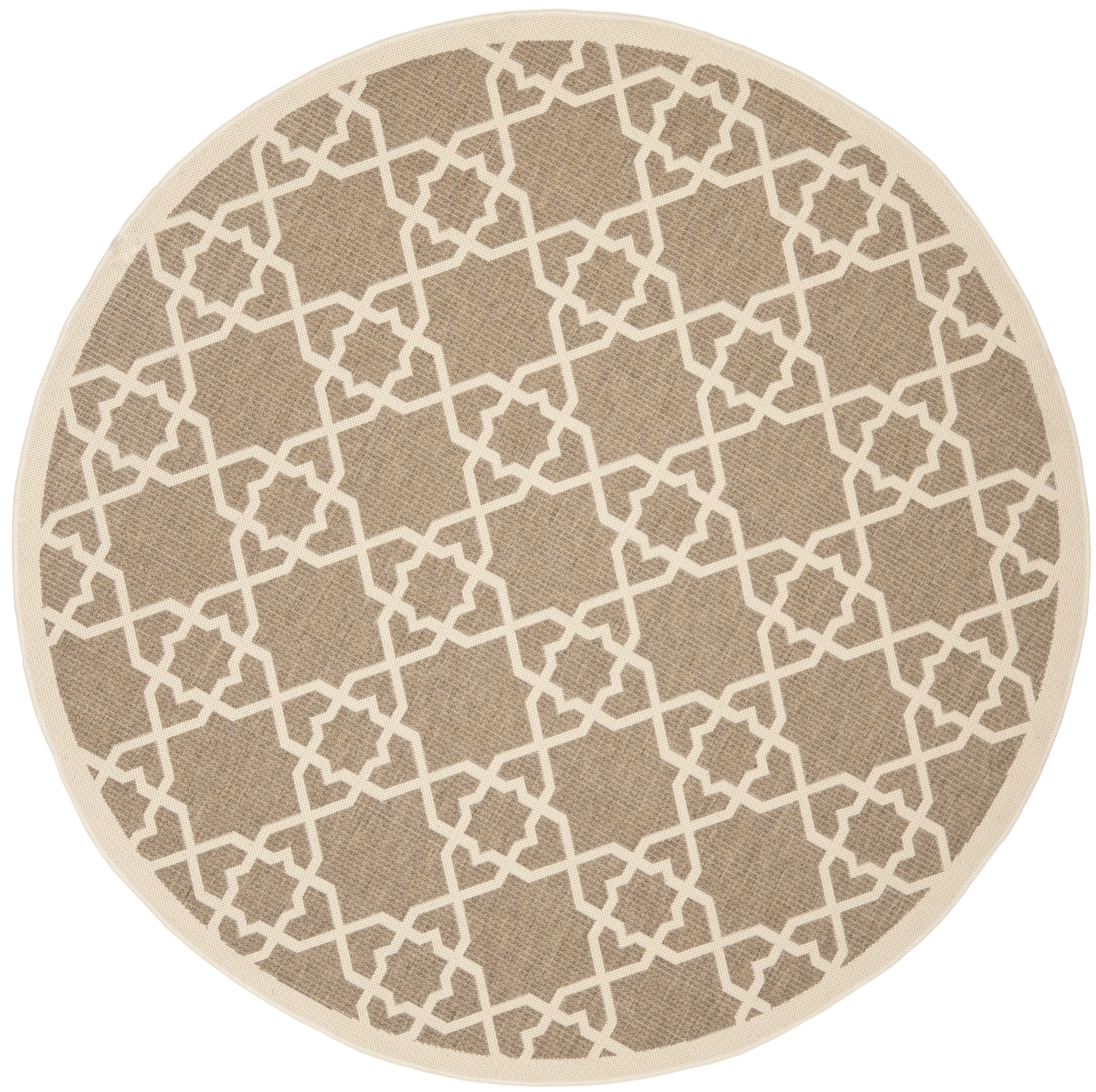 SAFAVIEH Courtyard Carol Geometric Indoor/Outdoor Area Rug, 5'3