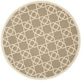thumbnail image 1 of SAFAVIEH Courtyard Carol Geometric Indoor/Outdoor Area Rug, 5'3" x 5'3" Round, Brown/Beige, 1 of 4