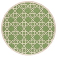 thumbnail image 1 of SAFAVIEH Courtyard Carol Geometric Indoor/Outdoor Area Rug, 6'7" x 6'7" Round, Green/Beige, 1 of 9