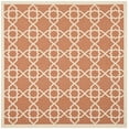 thumbnail image 1 of SAFAVIEH Courtyard Carol Geometric Indoor/Outdoor Area Rug, 6'7" x 6'7" Square, Terracotta/Beige, 1 of 4