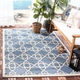 thumbnail image 1 of SAFAVIEH Courtyard Carol Geometric Indoor/Outdoor Runner Rug, 2'3" x 10', Blue/Beige, 1 of 10