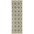 thumbnail image 1 of SAFAVIEH Courtyard Carol Geometric Indoor/Outdoor Runner Rug, 2'3" x 10', Grey/Beige, 1 of 11