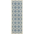 thumbnail image 1 of SAFAVIEH Courtyard Carol Geometric Indoor/Outdoor Runner Rug, 2'3" x 14', Blue/Beige, 1 of 4