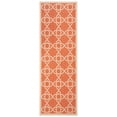 thumbnail image 1 of SAFAVIEH Courtyard Carol Geometric Indoor/Outdoor Runner Rug, 2'7" x 8'2", Terracotta/Beige, 1 of 8