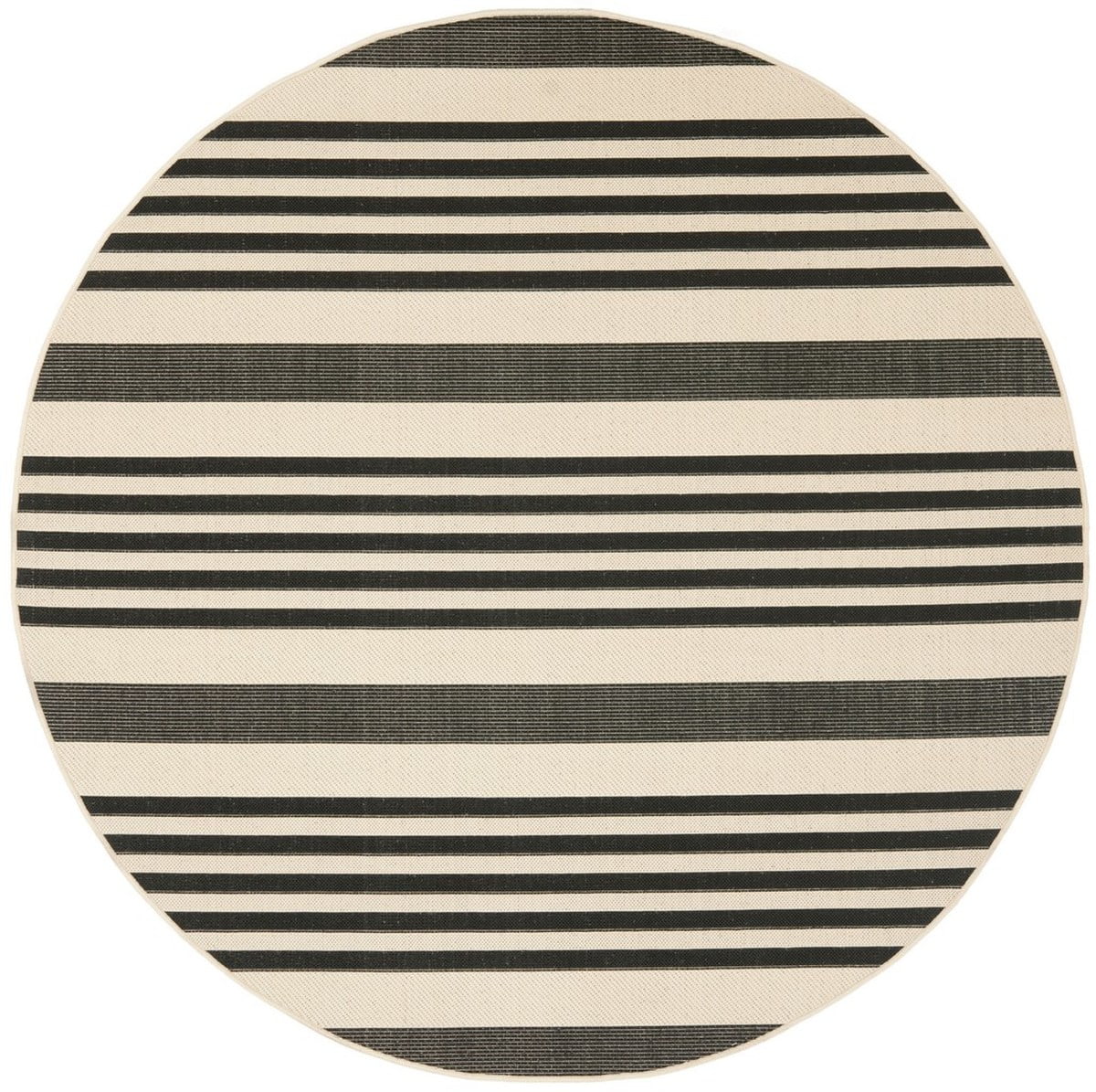 SAFAVIEH Courtyard Caroline Striped Indoor/Outdoor Area Rug, 4' x 4