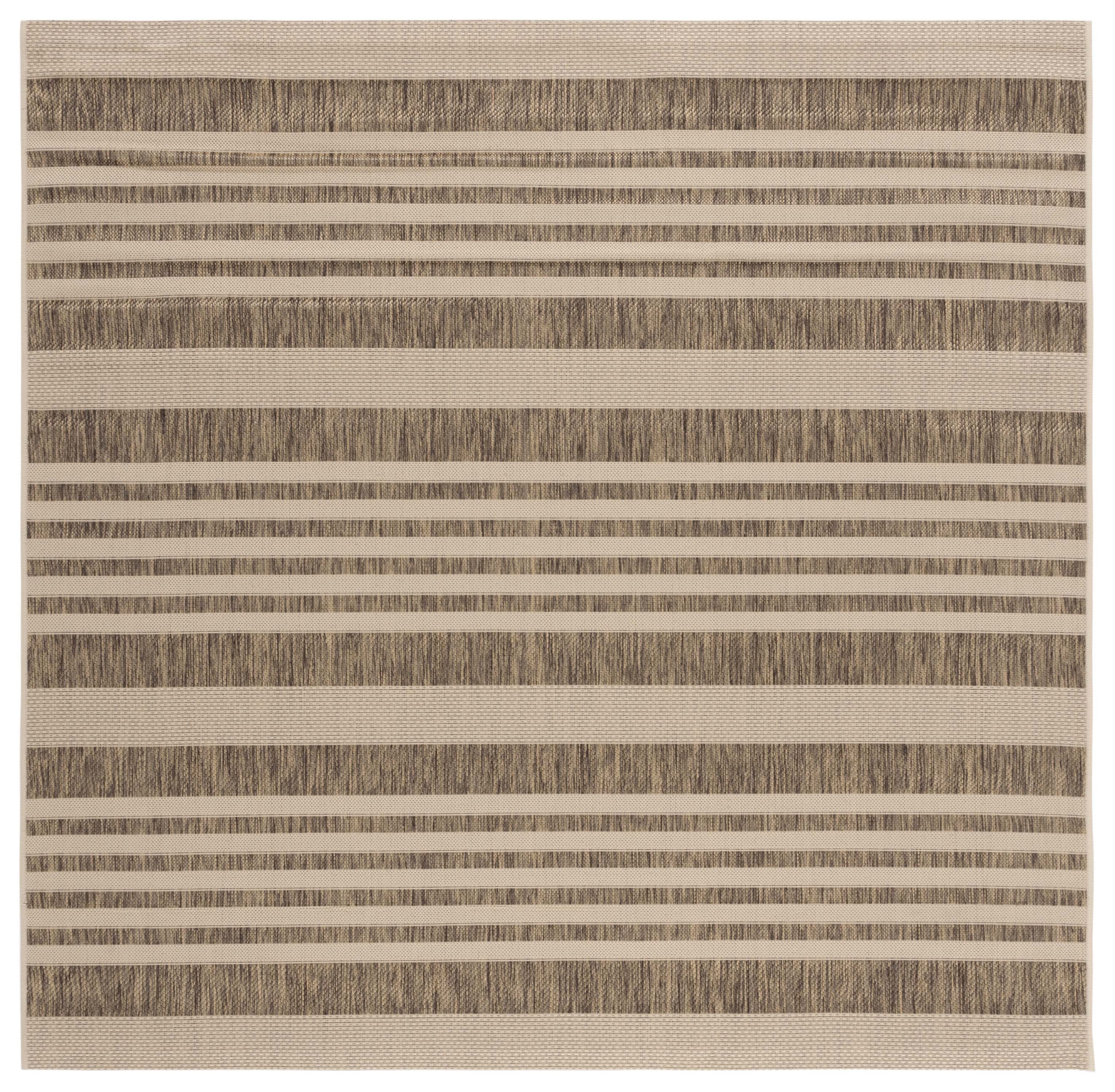 SAFAVIEH Courtyard Caroline Striped Indoor/Outdoor Area Rug, 4' x 4