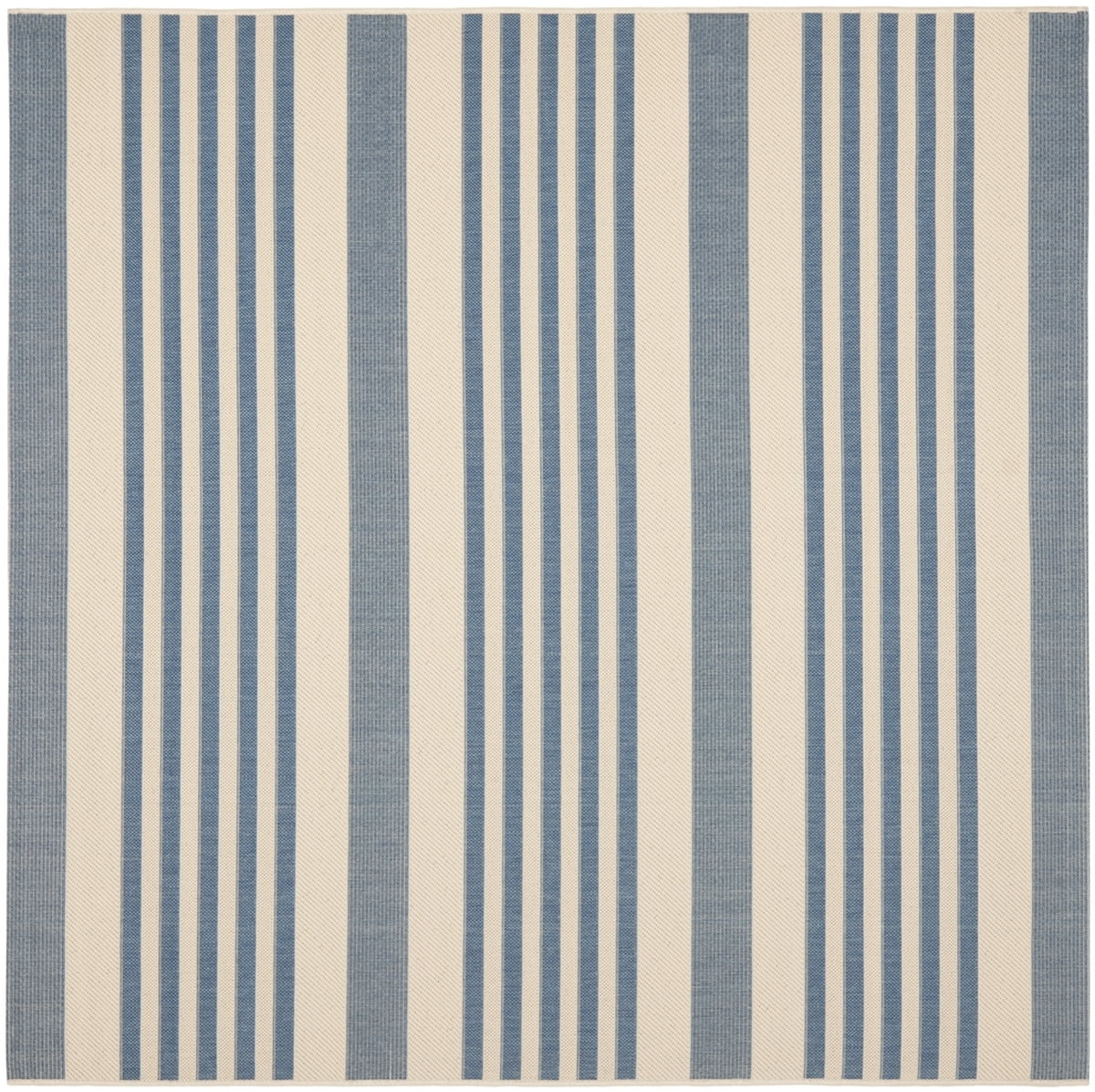 SAFAVIEH Courtyard Caroline Striped Indoor/Outdoor Area Rug, 6'7" x 6'7
