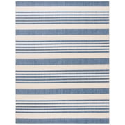 Safavieh Courtyard Caroline Striped Indoor/Outdoor Area Rug, Beige/Blue, 9' x 12'