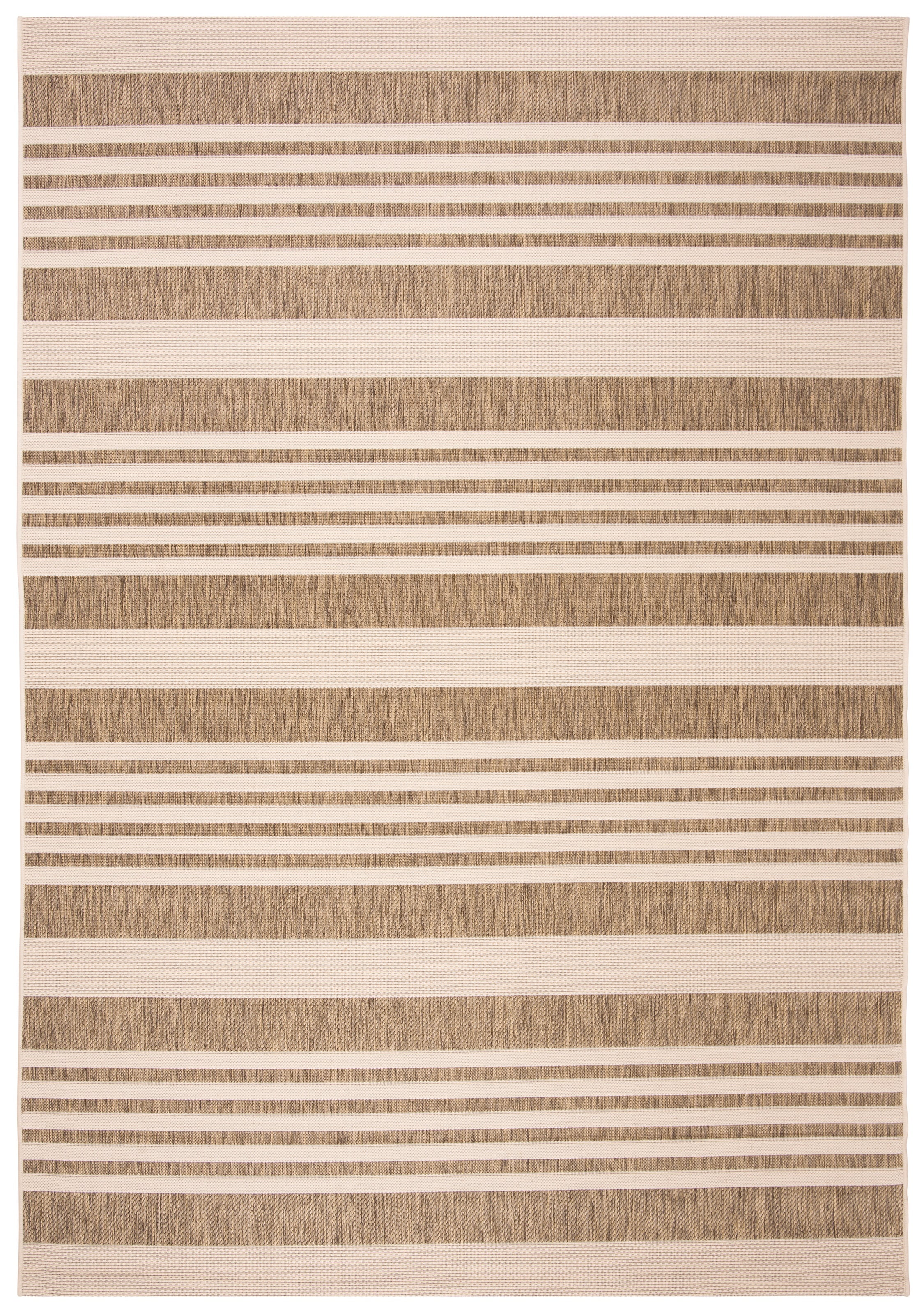 SAFAVIEH Courtyard Caroline Striped Indoor/Outdoor Area Rug, 9' x 12', Brown/Bone - Walmart.com