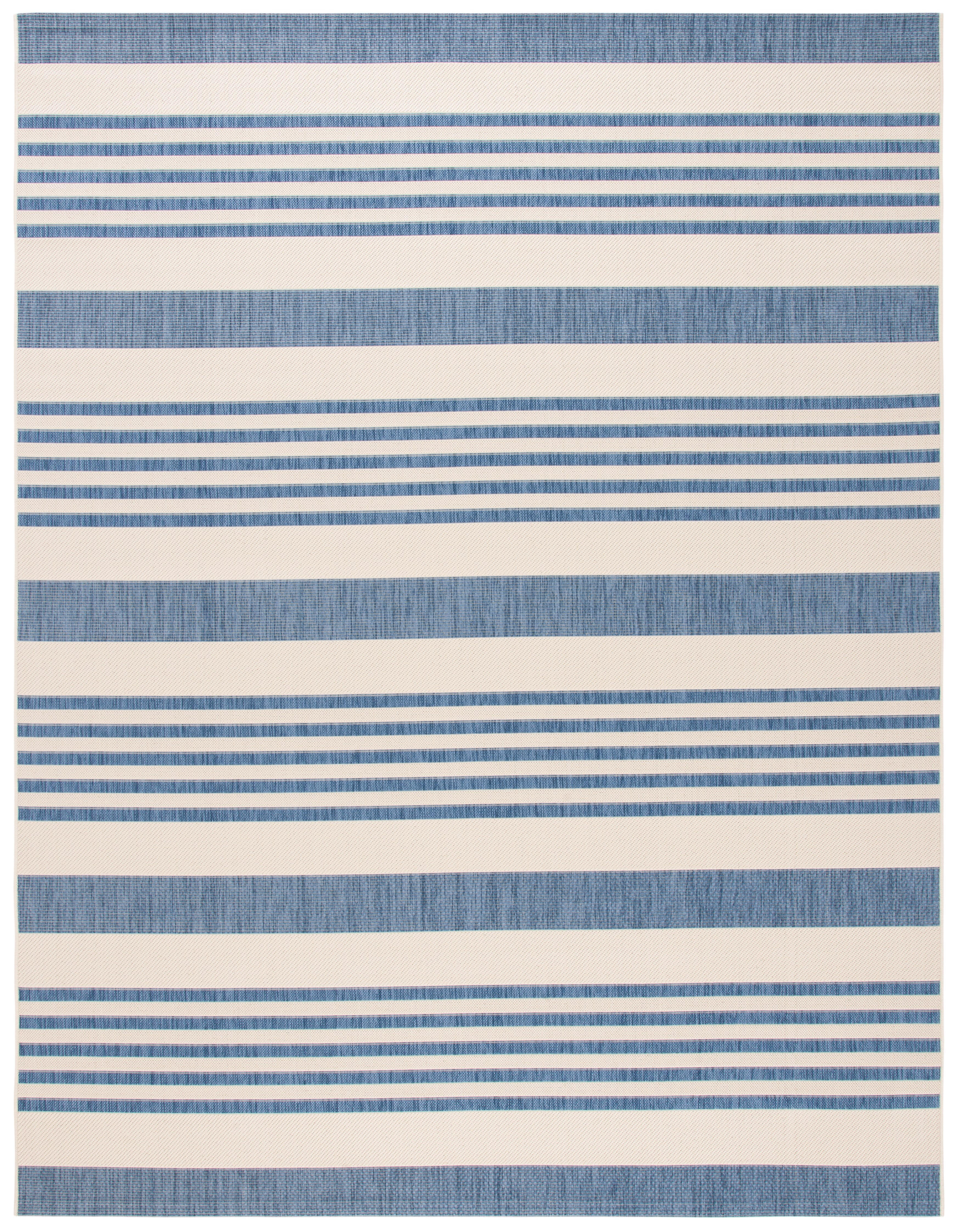 Safavieh Courtyard Caroline Striped Indoor/Outdoor Area Rug, Beige/Blue, 8' x 11'