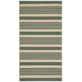 thumbnail image 1 of Safavieh Courtyard Caroline Striped Indoor/Outdoor Area Rug, Beige/Dark Green, 2'7" x 5', 1 of 17