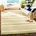 thumbnail image 1 of Safavieh Courtyard Caroline Striped Indoor/Outdoor Area Rug, Beige/Sweet Pea, 5'3" x 5'3" Square, 1 of 13