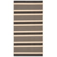 thumbnail image 1 of Safavieh Courtyard Caroline Striped Indoor/Outdoor Area Rug, Black/Bone, 2'7" x 5', 1 of 18