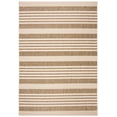 thumbnail image 1 of Safavieh Courtyard Caroline Striped Indoor/Outdoor Area Rug, Brown/Bone, 6'7" x 9'6", 1 of 5