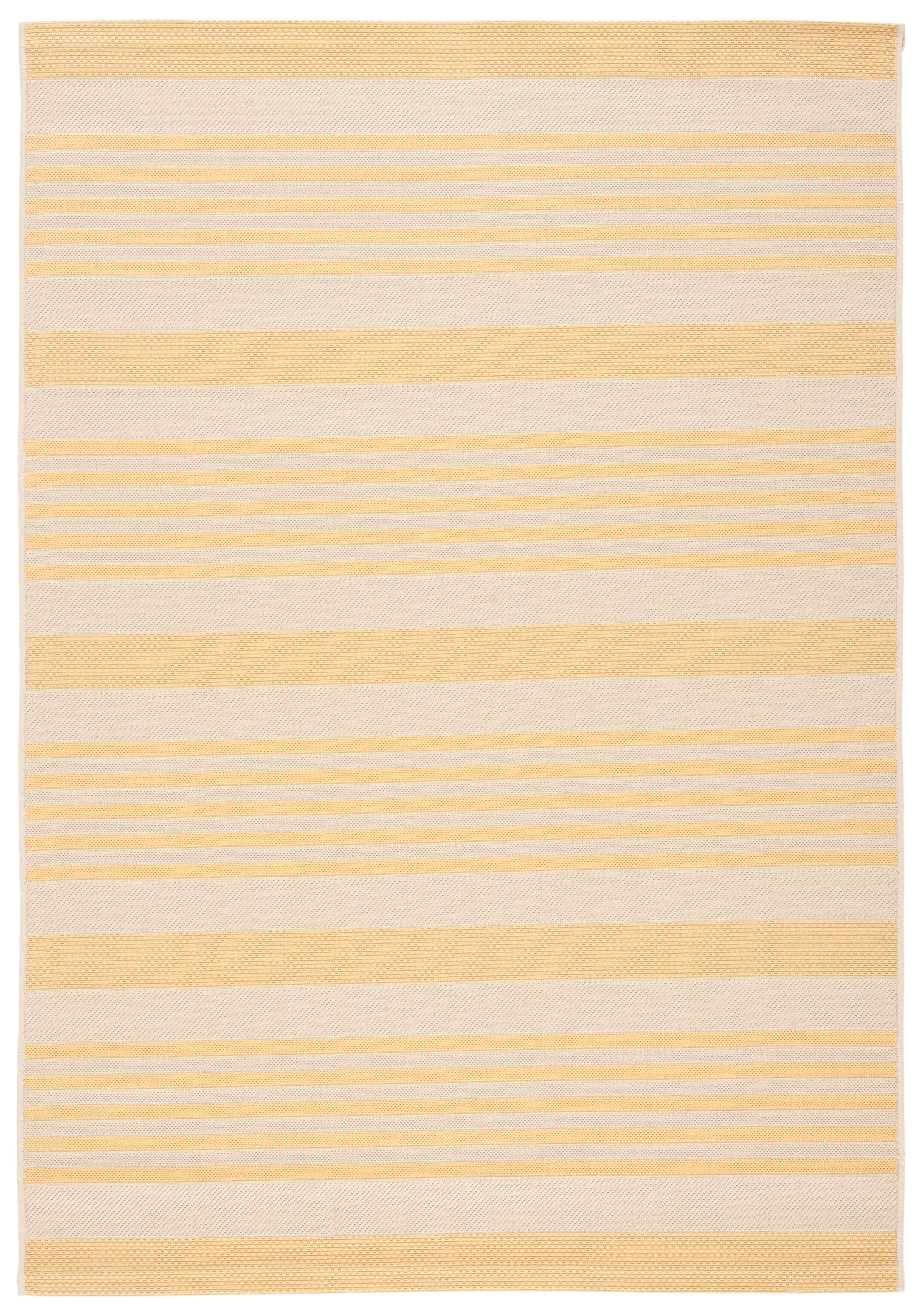 Safavieh Courtyard Caroline Striped Indoor/Outdoor Area Rug, Gold/Beige, 6'7" x 9'6"