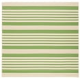 thumbnail image 1 of Safavieh Courtyard Caroline Striped Indoor/Outdoor Area Rug, Green/Beige, 4' x 4' Square, 1 of 18