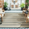 thumbnail image 1 of Safavieh Courtyard Caroline Striped Indoor/Outdoor Area Rug, Gray/Bone, 7'10" x 7'10" Square, 1 of 13