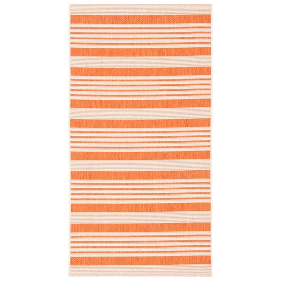 Safavieh Courtyard Caroline Striped Indoor/Outdoor Area Rug, Terracotta/Beige, 2'7" x 5'