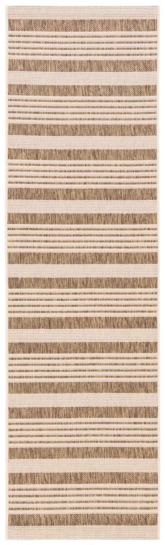 SAFAVIEH Courtyard Caroline Striped Indoor/Outdoor Runner Rug, 2'3" x