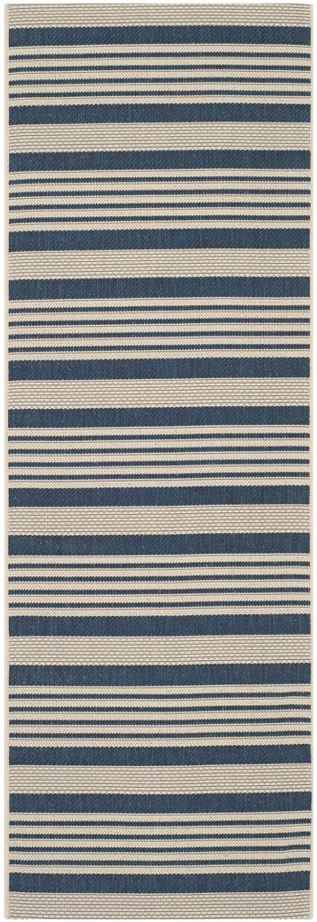 SAFAVIEH Courtyard CY8520 Indoor/Outdoor Rug - 4' X 5'7", Navy, Waterproof & Easy-Clean For Patio, Deck, Backyard