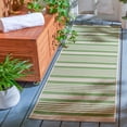 thumbnail image 1 of Safavieh Courtyard Caroline Striped Indoor/Outdoor Runner Rug, Green/Beige, 2'3" x 12', 1 of 13