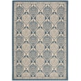 thumbnail image 1 of SAFAVIEH Courtyard Chao Geometric Indoor/Outdoor Area Rug, 4' x 5'7", Blue/Ivory, 1 of 4