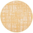 thumbnail image 1 of SAFAVIEH Courtyard Charlie Abstract Indoor/Outdoor Area Rug, Gold/Ivory, 6'7" x 6'7" Round, 1 of 8