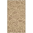 thumbnail image 1 of SAFAVIEH Courtyard Chester Floral Indoor/Outdoor Area Rug, 2'7" x 5', Coffee/Sand, 1 of 5
