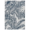 thumbnail image 1 of SAFAVIEH Courtyard Chloe Botanical Indoor/Outdoor Area Rug, Ivory/Navy, 4' x 5'7", 1 of 10