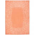 thumbnail image 1 of SAFAVIEH Courtyard Chole Floral Bordered Indoor/Outdoor Area Rug, 8' x 11', Terracotta/Beige, 1 of 13