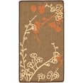 thumbnail image 1 of SAFAVIEH Courtyard Christian Floral Indoor/Outdoor Area Rug, 2' x 3'7", Natural Brown/Terracotta, 1 of 12