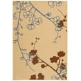 thumbnail image 1 of SAFAVIEH Courtyard Christian Floral Indoor/Outdoor Area Rug, Natural Brown/Blue, 4' x 5'7", 1 of 8