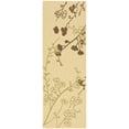 thumbnail image 1 of SAFAVIEH Courtyard Christian Floral Indoor/Outdoor Runner Rug, 2'3" x 6'7", Natural/Olive, 1 of 7