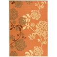 thumbnail image 1 of SAFAVIEH Courtyard Cindy Floral Indoor/Outdoor Area Rug, 4' x 5'7", Terra Natural/Brown, 1 of 5