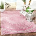 thumbnail image 1 of SAFAVIEH Courtyard Circin Medallion Indoor/Outdoor Area Rug, Light Grey/Fuchsia, 5'3" x 7'6", 1 of 4