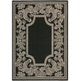 thumbnail image 1 of SAFAVIEH Courtyard Claire Oriental Indoor/Outdoor Area Rug, Black/Sand, 4' x 5'7", 1 of 5