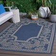 thumbnail image 1 of SAFAVIEH Courtyard Claire Oriental Indoor/Outdoor Area Rug, Blue/Natural, 5'3" x 7'7", 1 of 10