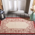 thumbnail image 1 of SAFAVIEH Courtyard Claire Rooster Indoor/Outdoor Area Rug, 2' x 3'7", Natural/Red, 1 of 9